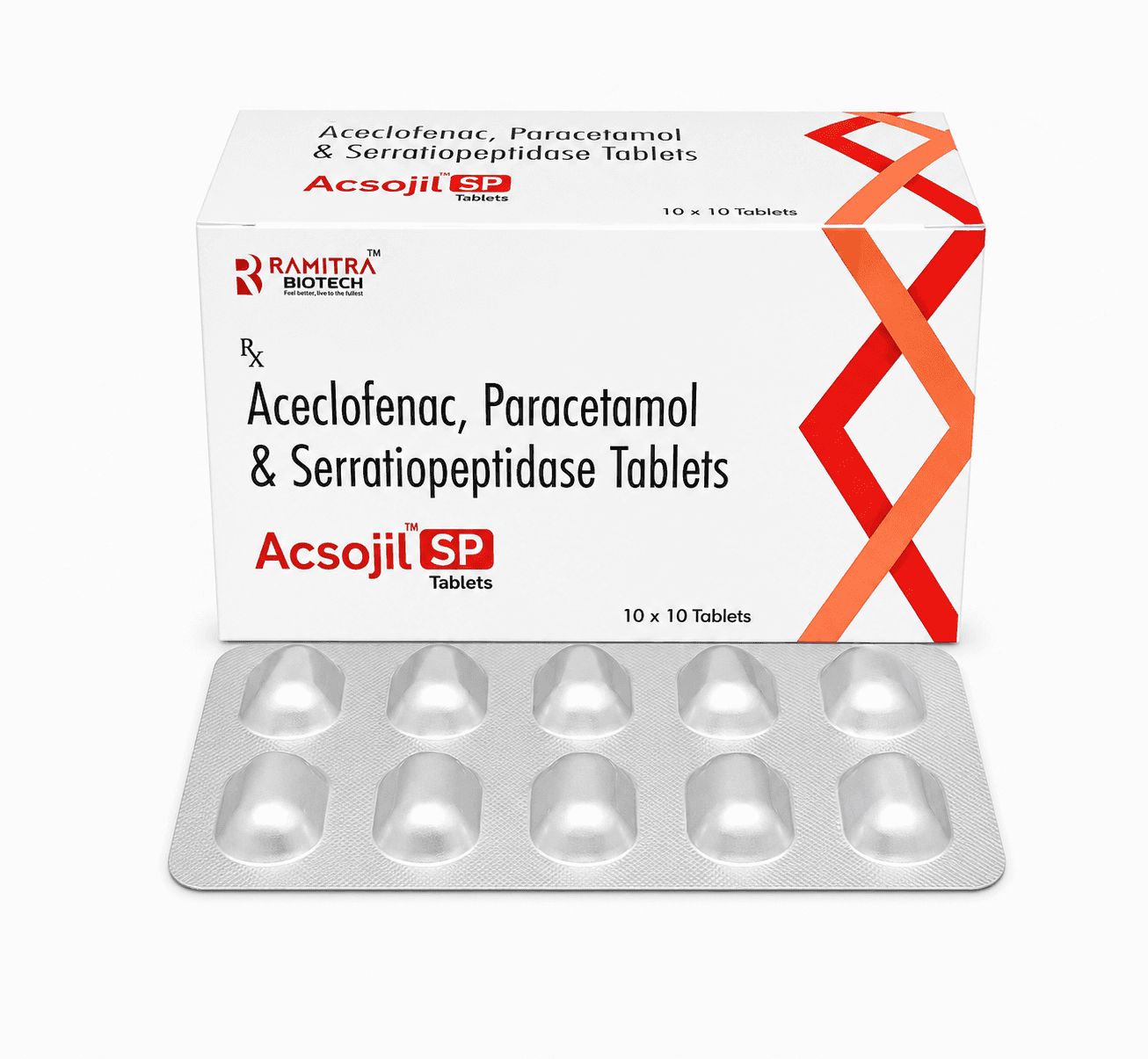 ACSOJIL-SP - Aceclofenac Paracetamol Serratiopeptidase tablet