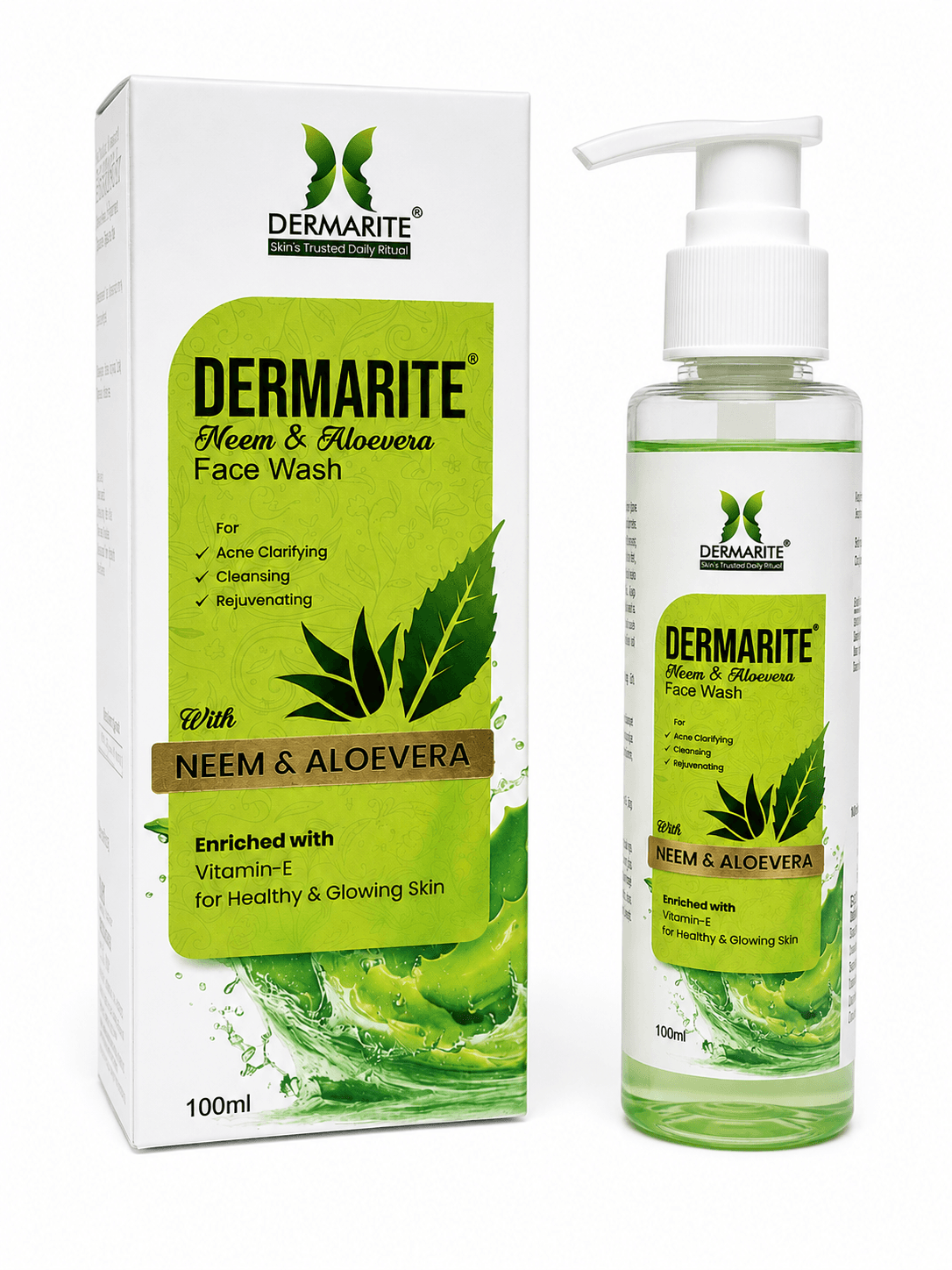 DERMARITE NEEM AND ALOVERA FACEWASH - Neem Aloe Vera facewash India