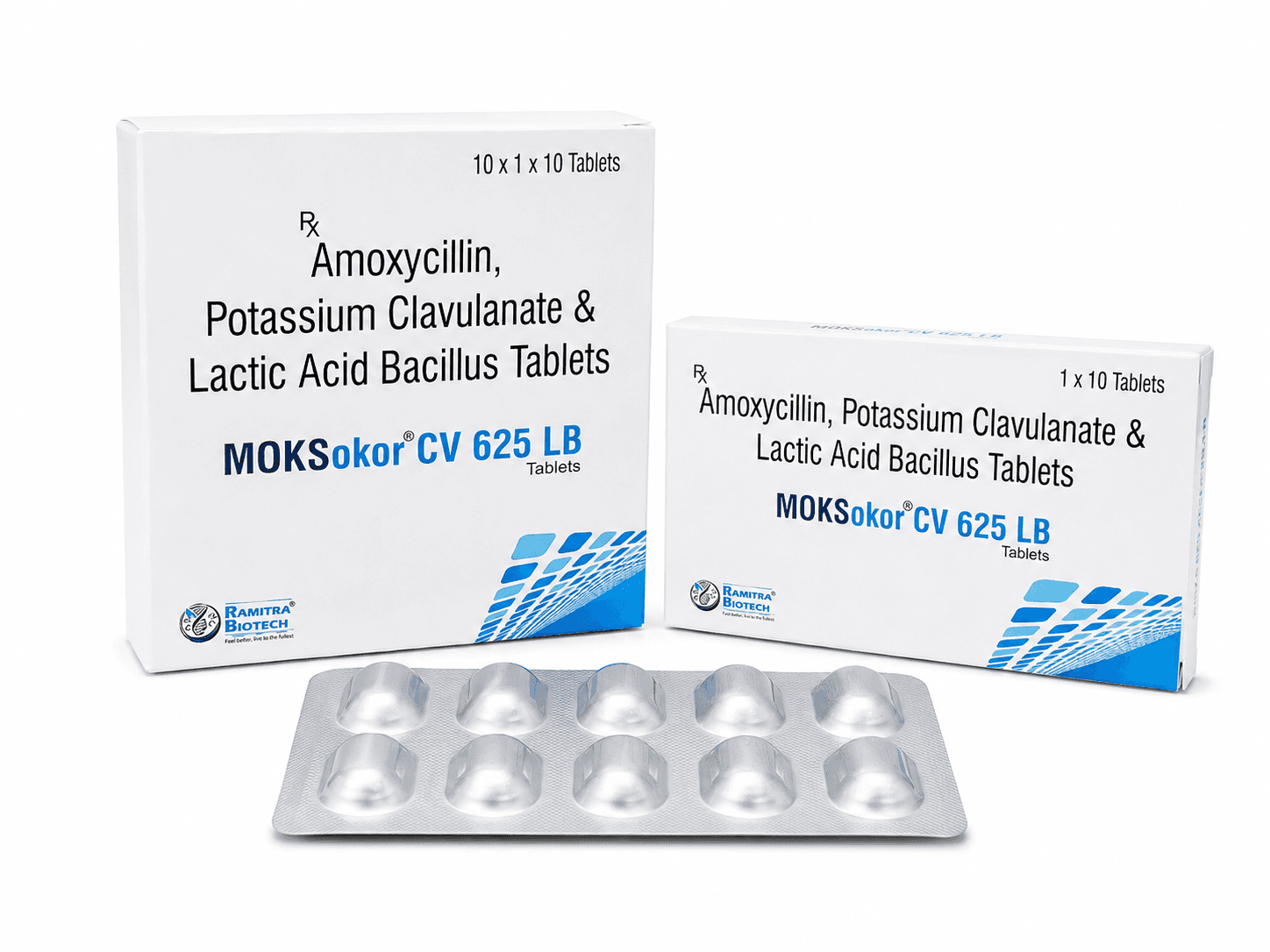 MOKSOKOR-CV 625 - Amoxycillin Clavulanic Acid 625mg tablet