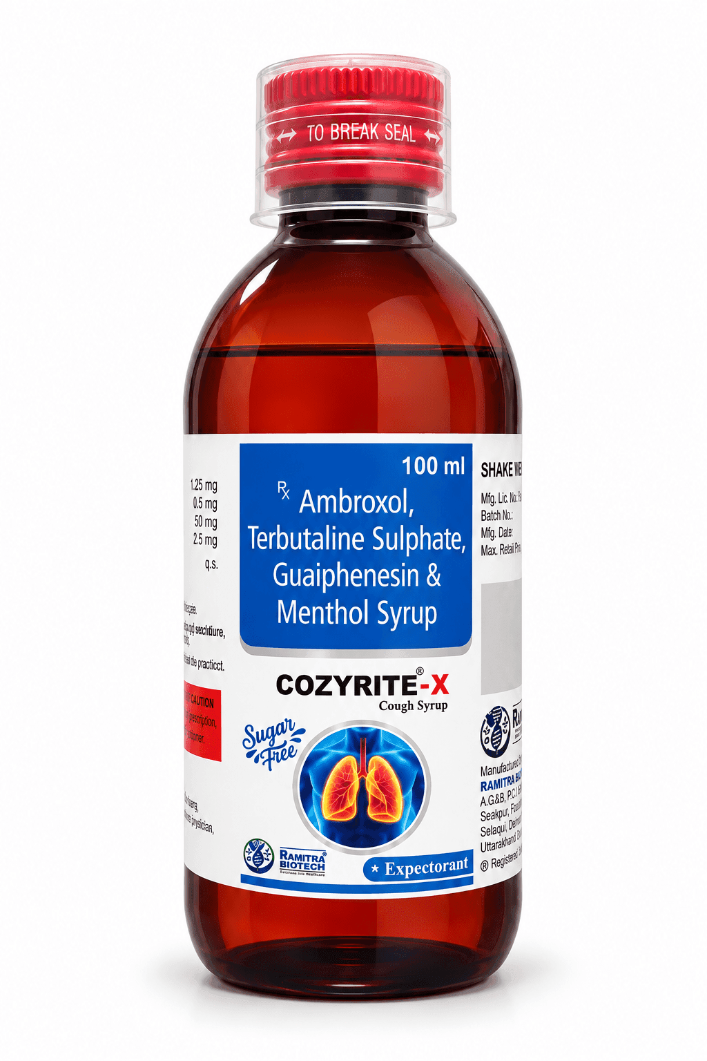 COZYRITE-X - Ambroxol Guaifenesin Terbutaline Menthol syrup